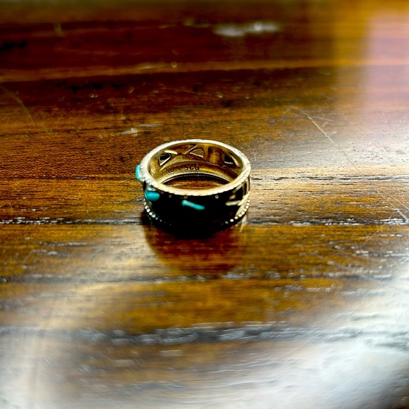 Trailblazer Ring, Silpada vintage Sterling silver and compressed turquoise. - Picture 6 of 6